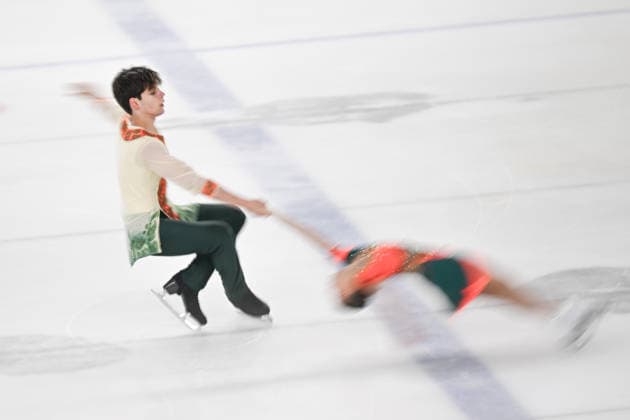 ISU Junior Grand Prix of Figure skating, Eiskunstlauf in Ankara ANKARA, TURKIYE - SEPTEMBER 17: Young figure skaters perform during the junior pair skating short program event on the opening day of the ISU Junior Grand Prix of Figure Skating at the Cayyolu Ice Skating Complex in Ankara, Turkiye, on September 17, 2026. Organized jointly by the International Skating Union (ISU) and the Turkish Ice Skating Federation, the tournament brings together 144 athletes from 39 countries competing across multiple disciplines. Harun Ozalp Anadolu Ankara Turkey. Editorial use only. Please get in touch for any other usage.  Copyright: x2026xAnadoluxHarunxOzalpx