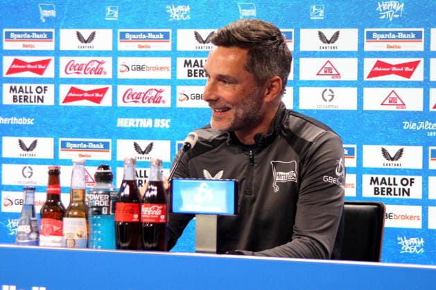 September 17, 2026, Germany, Soccer, Bundesliga 2, Matchday, 2026–2027 Season, Berlin Olympic Stadium, Hertha BSC Press Conference 2, League, DFB and DFL regulations prohibit any use of photographs as image sequences and or quasi-video, Berlin Sportforum, Berlin, Germany Copyright: xNordphotox xEnglerx