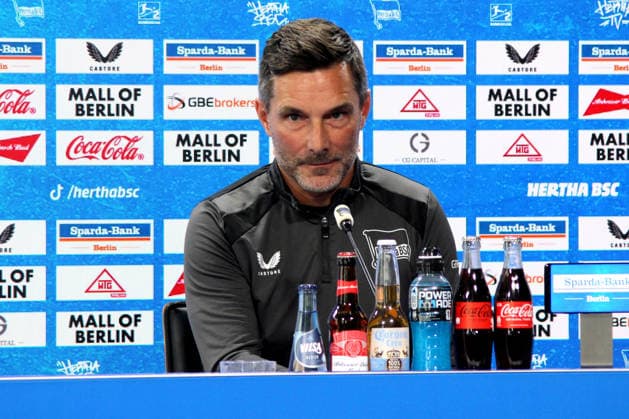 Football, 2nd Bundesliga, Hertha BSC, press conference