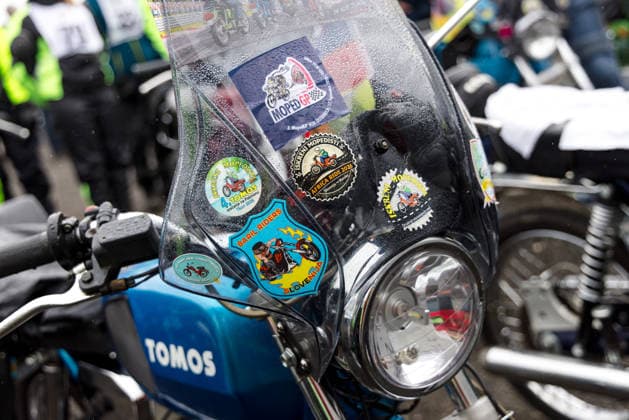 MOTORSPORTS - MotoGP, GP of Austria 2026 SPIELBERG,AUSTRIA,17.SEP.26 - MOTORSPORTS - MotoGP, Grand Prix of Austria, Red Bull Ring, preview, MopedGP. Image shows a feature of a moped and a sticker.  GEPAxpictures xMaticxKlansek