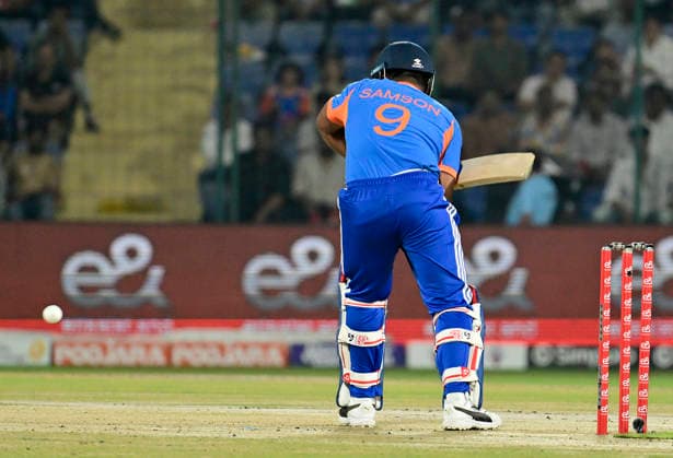 AFG vs IND, 3rd T20I New Delhi, Sep 17 (ANI): India s Sanju Samson plays a shot during the 3rd T20I against Afghanistan at Arun Jaitley Stadium, in New Delhi on Thursday. NEW DELHI Delhi India Copyright: xANIx ANI_20260917332