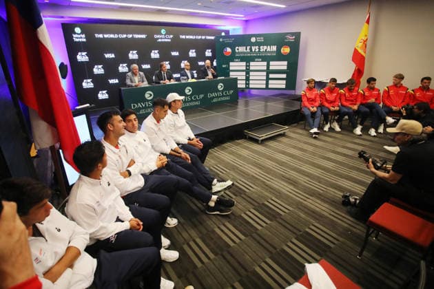 Tenis, Chile vs Espana. Sorteo para los partidos entre Chile contra Espana por Copa Davis. Santiago, Chile. 17 09 2026 Jonnathan Oyarzun Photosport Tennis, Chile vs Spain. Draw for the matches between Chile against Spain for the Davis Cup. Santiago, Chile. 17 09 2026 Jonnathan Oyarzun Photosport Sorteo Copa Davis 2026 Chile vs Espana