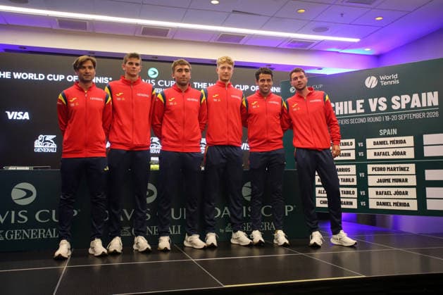 Tenis, Chile vs Espana. Sorteo para los partidos entre Chile contra Espana por Copa Davis. Santiago, Chile. 17 09 2026 Jonnathan Oyarzun Photosport Tennis, Chile vs Spain. Draw for the matches between Chile against Spain for the Davis Cup. Santiago, Chile. 17 09 2026 Jonnathan Oyarzun Photosport Sorteo Copa Davis 2026 Chile vs Espana