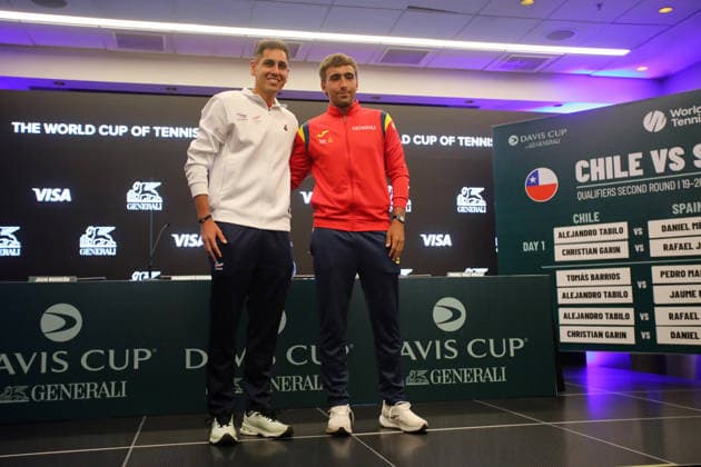 Tenis, Chile vs Espana. Sorteo para los partidos entre Chile contra Espana por Copa Davis. Santiago, Chile. 17 09 2026 Jonnathan Oyarzun Photosport Tennis, Chile vs Spain. Draw for the matches between Chile against Spain for the Davis Cup. Santiago, Chile. 17 09 2026 Jonnathan Oyarzun Photosport Sorteo Copa Davis 2026 Chile vs Espana