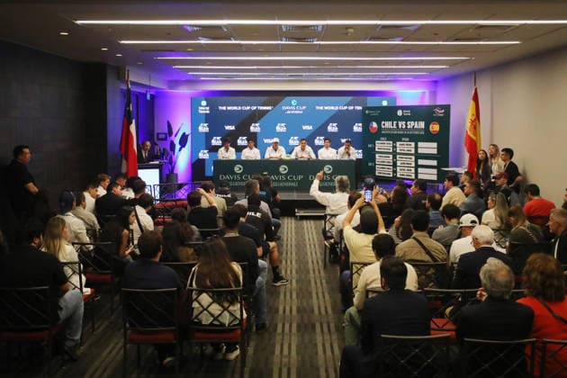 Tenis, Chile vs Espana. Sorteo para los partidos entre Chile contra Espana por Copa Davis. Santiago, Chile. 17 09 2026 Jonnathan Oyarzun Photosport Tennis, Chile vs Spain. Draw for the matches between Chile against Spain for the Davis Cup. Santiago, Chile. 17 09 2026 Jonnathan Oyarzun Photosport Sorteo Copa Davis 2026 Chile vs Espana