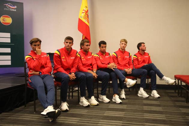 Tenis, Chile vs Espana. Sorteo para los partidos entre Chile contra Espana por Copa Davis. Santiago, Chile. 17 09 2026 Jonnathan Oyarzun Photosport Tennis, Chile vs Spain. Draw for the matches between Chile against Spain for the Davis Cup. Santiago, Chile. 17 09 2026 Jonnathan Oyarzun Photosport Sorteo Copa Davis 2026 Chile vs Espana