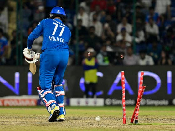 AFG vs IND, 3rd T20I New Delhi, Sep 17 (ANI): Afghanistan s Mohammad Nabi gets bowled by India s Nitish Reddy during the 3rd T20I at Arun Jaitley Stadium, in New Delhi on Thursday. NEW DELHI Delhi India Copyright: xANIx ANI_20260917437