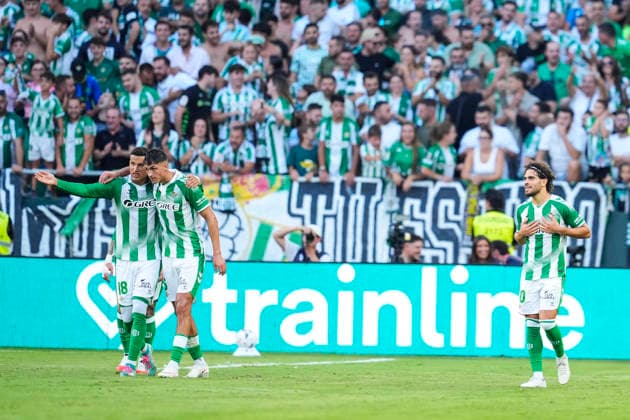 September 17, 2026, Sevilla, Sevilla, Spain: Abde Ezzalzouli of Real Betis Balompie celebrates after scoring his team s first goal during the Spanish league, LaLiga EA Sports, football match played between Real Betis and Getafe CF at La Cartuja stadium on September 17, 2026, in Sevilla, Spain. Real Betis V Getafe CF - LaLiga EA Sports  - ZUMAa181 20260917_zaa_a181_043 Copyright: xJoaquinxCorcherox