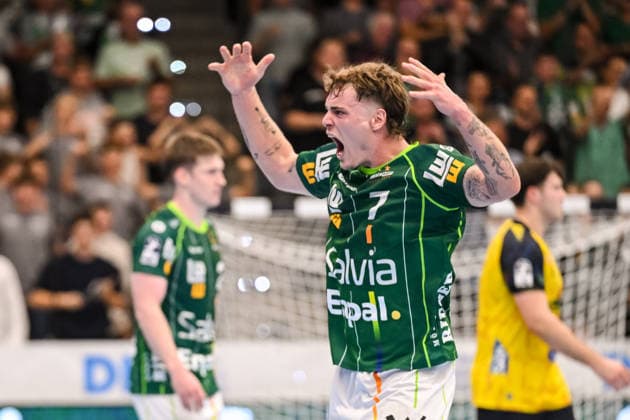 Göppingen, Germany, September 17, 2026 Victor Kloeve of FRISCH AUF Göppingen gestures, cheers after the victory during the Opel Handball Bundesliga match between FRISCH AUF Goeppingen and Rhein Neckar Löwen at the EWS Arena on September 17, 2026, in Goeppingen, Germany. Photo by Harry Langer, DeFodi Images. Goeppingen, Germany, September 17, 2026 Victor Kloeve FRISCH AUF Goeppingen gestures during the Opel Handball Bundesliga match between FRISCH AUF Goeppingen and Rhein Neckar Löwen at the EWS Arena on September 17, 2026 in Göppingen, Germany. Photo by Harry Langer, DeFodi Images. Photo by Harry Langer, DeFodi Images