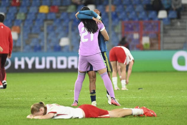 IPA88645188 - The Colombian team celebrates after winning the match and advancing to the next round of the FIFA U-20 Women s World Cup Round of 16 match between England and Nigeria, held in Bielsko-Bia?a, Poland, on September 17, 2026  Copyright: xMichalxDubiel IPAxSportx xx IPA88645188