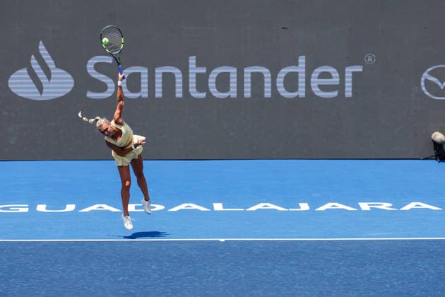 WTA GUADALAJARA OPEN 2026 WTA GUADALAJARA OPEN 2026 CRISTINA BUCSA VS SARA BEJLEK 09 17 2026 GUADALAJARA, JALISCO Action photo of Sara Bejlek of the Czech Republic during a match at the 2026 WTA Guadalajara Open, held at the Centro Panamericano de Tenis in Guadalajara, Jalisco, Mexico. Action photo of Sara Bejlek of the Czech Republic, during a match at the 2026 WTA Guadalajara Open held at the Centro Panamericano de Tenis in Guadalajara, Jalisco, Mexico. PHOTO BY IMAGENSHOP PHOTO AGENCY GUADALAJARA, JALISCO, MEXICO Copyright: xIMAGENSHOPxAGENCIAxFOTOGRAFICAx