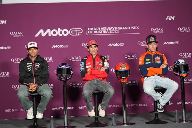 press conference, PK, Pressekonferenz For The Austrian MotoGP Jorge Martin, Marc Marquez and Pedro Acosta attend the press conference for the Austrian MotoGP Grand Prix, in Zeltweg, Austria, on September 17, 2026. Zeltweg Austria  Copyright: xJavierxNunezx originalFilename:cortes-notitle260917_npWxe.jpg