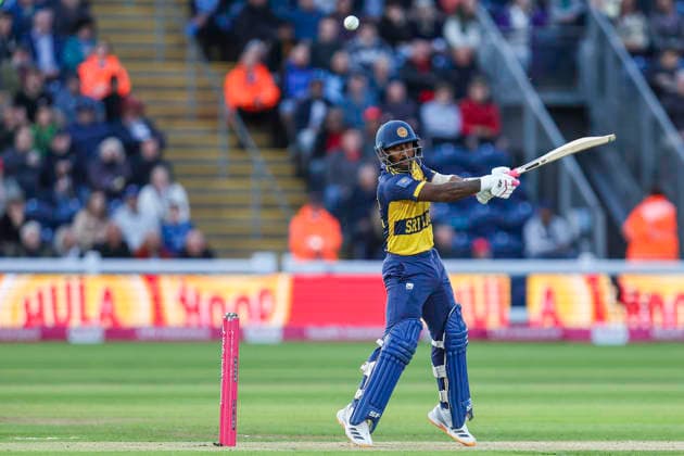 England v Sri Lanka - 2nd Vitality IT20 Lahiru Udara of Sri Lanka hits the ball to the boundary for four runs during the second men s international T20 match between England and Sri Lanka at Sophia Gardens in Cardiff on September 17, 2026. Cardiff South Glamorgan United Kingdom  Copyright: xMIxNewsx originalFilename:fletcher-englandv260917_npox1.jpg