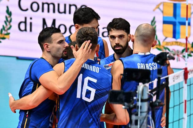 VOLLEYBALL - CEV Eurovolley Men - Italy vs. Slovenia Photo by IPA ABACAPRESS.COM88650582 - Italian players Modena Italy  Copyright: xIPAxSport ABACAx
