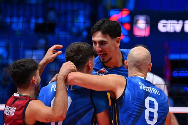 VOLLEYBALL - CEV Eurovolley Men - Italy vs. Slovenia Photo by IPA ABACAPRESS.COM88650584 - Italian players Modena Italy  Copyright: xIPAxSport ABACAx