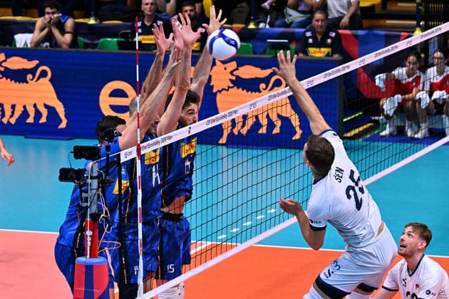 VOLLEYBALL - CEV Eurovolley Men - Italy vs. Slovenia Photo by IPA ABACAPRESS.COM88650625 - SEN Klemen (Serbia) Modena Italy  Copyright: xIPAxSport ABACAx