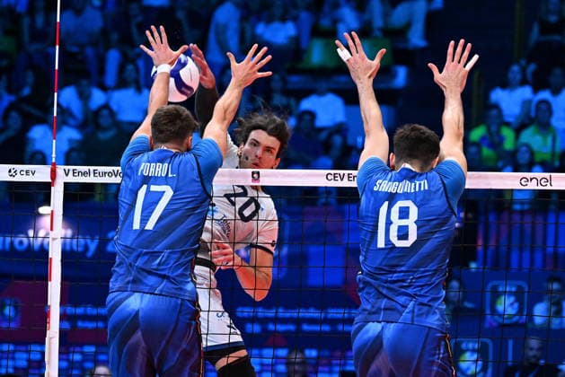 VOLLEYBALL - CEV Eurovolley Men - Italy vs. Slovenia Photo by IPA ABACAPRESS.COM88650612 - MUJANOVIC, Nik (Serbia) Modena Italy  Copyright: xIPAxSport ABACAx