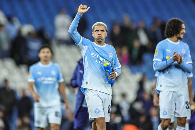 Manchester City v Norwich City - Carabao Cup Third Round Rico Lewis of Manchester City celebrates during the Carabao Cup round 3 match between Manchester City and Norwich City at Etihad Stadium in Manchester, United Kingdom, on September 17, 2026. Manchester Greater Manchester United, ManU Kingdom  Copyright: xNewsxImagesx originalFilename:cosgrove-carabaoc260917_npLmB.jpg