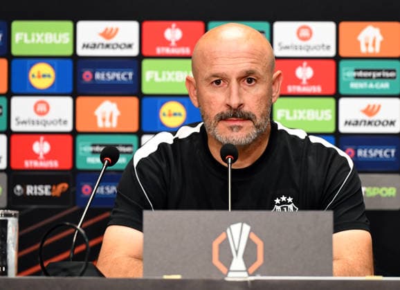 Besiktas v Olympique Marseille - UEFA Europa League ISTANBUL, TURKIYE - SEPTEMBER 18: Head coach of Besiktas, Vincenzo Italiano speaks to press after the UEFA Europa League Week 1 match between Besiktas and Olympique Marseille at Tupras Stadium in Istanbul, Turkiye, on September 18, 2026. Esra Bilgin Anadolu Istanbul Turkey. Editorial use only. Please get in touch for any other usage.  Copyright: x2026xAnadoluxEsraxBilginx
