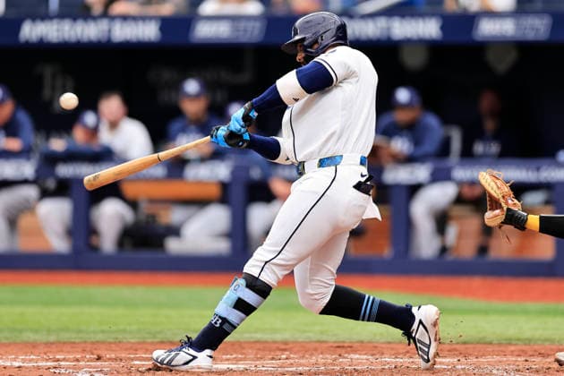 September 17, 2026, St. Petersburg, Florida, USA: Tampa Bay Rays designated hitter Yandy DoÂ­az (2) lines out to Athletics left fielder Henry Bolte (33) during an MLB, Baseball Herren, USA game on September 17, 2026 at Tropicana Field. The Rays beat the Athletics 10-1 and swept the series. St. Petersburg USA - ZUMAh180 20260917_zsp_h180_025 Copyright: xKimxHukarix