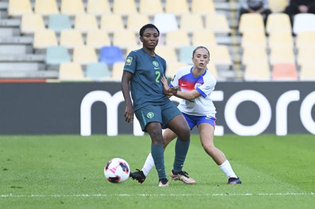 SOCCER - FIFA World Cup, WM, Weltmeisterschaft, Fussball - U-20 Women s - England vs. Nigeria Photo by IPA ABACAPRESS.COM88638341 - Favour Nkwocha (NGA) and Ria Bose (ENG) during the Round of 16 match between England and Nigeria at the FIFA U-20 Women s World Cup in Bielsko-Biala, Poland, on September 17, 2026 Bielsko-Biala Poland  Copyright: xIPAxSport ABACAx
