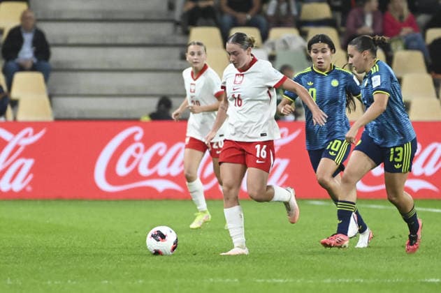 SOCCER - FIFA World Cup, WM, Weltmeisterschaft, Fussball - U-20 Women? - Poland vs. Colombia Photo by IPA ABACAPRESS.COM88644671 - Zuzanna Grzywinska (POL), Mariana Silva (COL), and Isabel Weiner (COL) during the Round of 16 match between England and Nigeria at the FIFA U-20 Women s World Cup in Bielsko-Biala, Poland, on September 17, 2026 Bielsko-Biala Poland  Copyright: xIPAxSport ABACAx