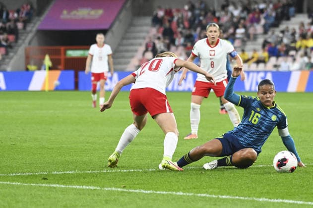 SOCCER - FIFA World Cup, WM, Weltmeisterschaft, Fussball - U-20 Women s - Poland vs. Colombia Photo by IPA ABACAPRESS.COM88644659 - Inez Sikora (POL) and Juana Ortegon (COL) during the Round of 16 match between England and Nigeria at the FIFA U-20 Women s World Cup, held in Bielsko-Biala, Poland, on September 17, 2026 Bielsko-Biala Poland  Copyright: xIPAxSport ABACAx