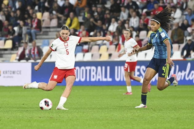 SOCCER - FIFA World Cup, WM, Weltmeisterschaft, Fussball - U-20 Women s - Poland vs. Colombia Photo by IPA ABACAPRESS.COM88644685 - Emilia Sobierajska (POL) and Mercedes Martinez (COL) during the Round of 16 match between England and Nigeria at the FIFA U-20 Women s World Cup, held in Bielsko-Biala, Poland, on September 17, 2026 Bielsko-Biala Poland  Copyright: xIPAxSport ABACAx