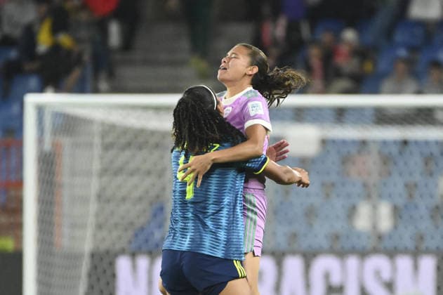 SOCCER - FIFA World Cup, WM, Weltmeisterschaft, Fussball - U-20 Women s - Poland vs. Colombia Photo by IPA ABACAPRESS.COM88645193 - The Colombian team celebrates after winning the match and advancing to the next round of the FIFA U-20 Women s World Cup Round of 16 match between England and Nigeria, held in Bielsko-Biala, Poland, on September 17, 2026 Bielsko-Biala Poland  Copyright: xIPAxSport ABACAx