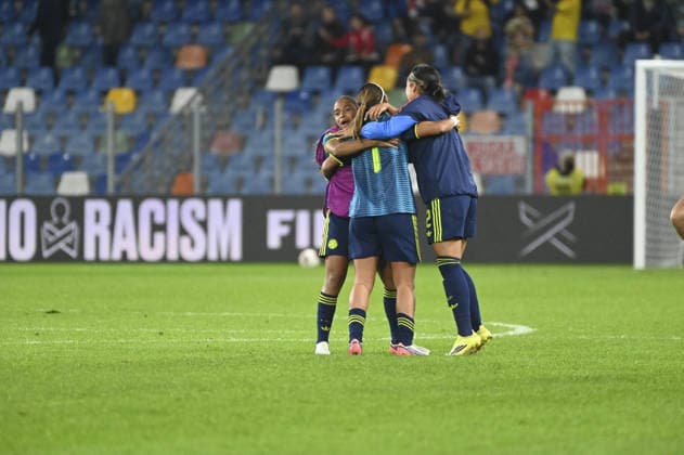 SOCCER - FIFA World Cup, WM, Weltmeisterschaft, Fussball - U-20 Women s - Poland vs. Colombia Photo by IPA ABACAPRESS.COM88645185 - The Colombian team celebrates after winning the match and advancing to the next round of the FIFA U-20 Women s World Cup Round of 16 match between England and Nigeria, held in Bielsko-Biala, Poland, on September 17, 2026 Bielsko-Biala Poland  Copyright: xIPAxSport ABACAx