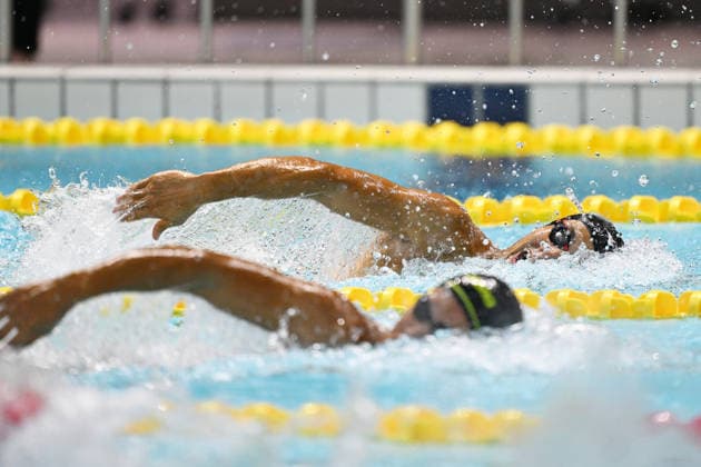 Kaoru Shinoki (JPN), SEPTEMBER 18, 2026 - Modern pentathlon, moderner Fünfkampf : Men s Individual Swimming at Anjo Sports Park during the Asian Games Aichi-Nagoya 2026 in Aichi, Japan. Noxthirdxpartyxsales  aflo_348907600 KenjiroxMatsuox