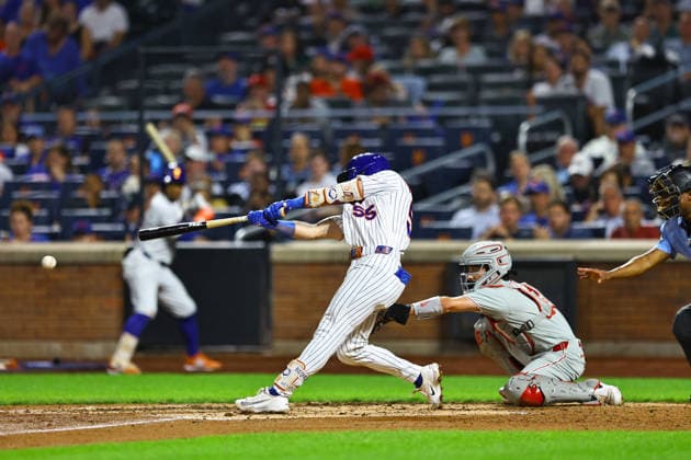 MLB, Baseball Herren, USA Philadelphia Phillies Vs. New York Mets New York Mets Nick Morabito 55 singles during the sixth inning of a baseball game against the Philadelphia Phillies at Citi Field in Corona, on September 17, 2026. Flushing N.Y. United States  Copyright: xGordonxDonovanx originalFilename:donovan-mlbphila260917_npdQi.jpg