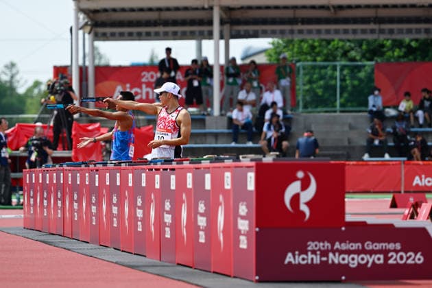 Kazuaki Sekigawa (JPN), SEPTEMBER 18, 2026 - Modern pentathlon, moderner Fünfkampf : Men s Individual Laser Run at Anjo Sports Park during the Asian Games Aichi-Nagoya 2026 in Aichi, Japan. Noxthirdxpartyxsales  aflo_348907756 KenjiroxMatsuox