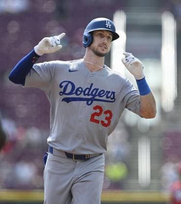 Baseball: Dodgers vs. Reds Los Angeles Dodgers Kyle Tucker rounds the bases after hitting a two-run home run in the first inning of a baseball game against the Cincinnati Reds at Great American Ball Park in Cincinnati, Ohio, on Sept. 17, 2026.  A14AA0005627777P
