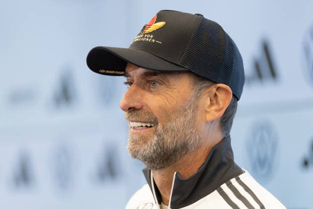 UEFA Nations League 2026–2027 Roster Announcement Press Conference with National Team Coach Jürgen Klopp National Team Coach Jürgen Klopp speaks to journalists at a press conference on the DFB Campus in Frankfurt am Main on September 17, 2026, Frankfurt am Main, Hesse, Germany, DFB Campus