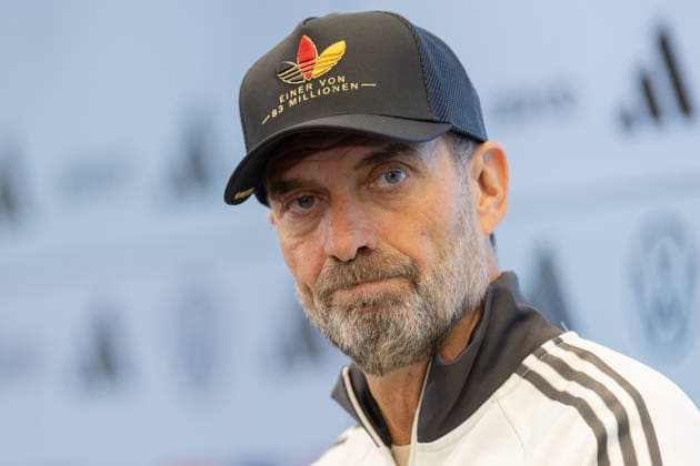 UEFA Nations League 2026–2027 Roster Announcement Press Conference with National Team Coach Jürgen Klopp National Team Coach Jürgen Klopp speaks to journalists at a press conference on the DFB Campus in Frankfurt am Main on September 17, 2026, Frankfurt am Main, Hesse, Germany, DFB Campus