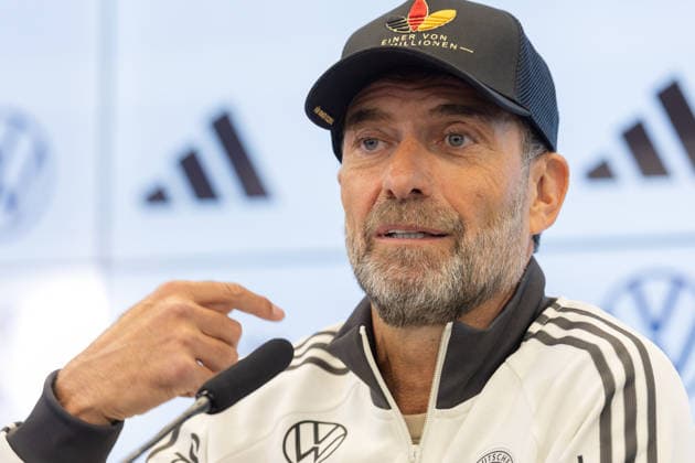 UEFA Nations League 2026–2027 Roster Announcement Press Conference with National Team Coach Jürgen Klopp National Team Coach Jürgen Klopp speaks to journalists at a press conference on the DFB Campus in Frankfurt am Main on September 17, 2026, Frankfurt am Main, Hesse, Germany, DFB Campus