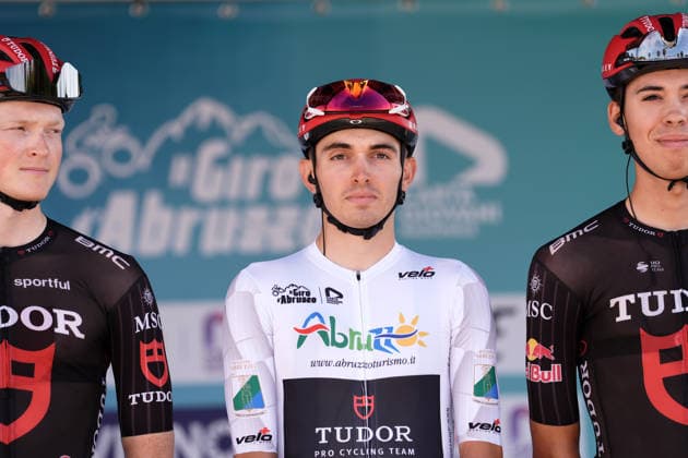 France s Mathys Rondel of Tudor Pro Cycling Team white jersey during the Giro d™Abruzzo, stage 4 from Silvi to Controguerra (182 km) - Abruzzo, Italy - Friday, September 18, 2026. - cycling.  Copyright: xMassimoxPaolone LaPressex