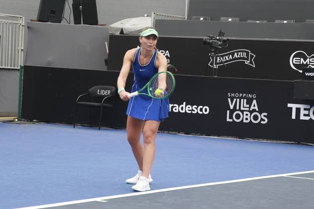 RECORD DATE NOT STATED Paula Badosa defeats Jazmin Ortenzi no sp open Sao Paulo (SP), 09 17 2026 Tennis SP Open Spanish tennis player Paula Badosa defeated Argentinian Jazmin Ortenzi 2 sets to 1, with scores of 6 4, 2 6 and 2 6, in the round of 16 of the SP Open, at Parque Villa-Lobos, in Sao Paulo.(Foto: Leco Viana Thenews2 imago images) SPO  Copyright: xLecoxVianax