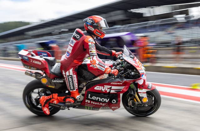 MOTORSPORTS - MotoGP, GP of Austria 2026 SPIELBERG,AUSTRIA,18.SEP.26 - MOTORSPORTS - MotoGP, Grand Prix of Austria, Red Bull Ring, practice. Image shows Marc Marquez (ESP Ducati Lenovo Team).  GEPAxpictures xHaraldxSteiner