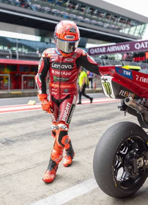 MOTORSPORTS - MotoGP, GP of Austria 2026 SPIELBERG,AUSTRIA,18.SEP.26 - MOTORSPORTS - MotoGP, Grand Prix of Austria, Red Bull Ring, practice. Image shows Marc Marquez (ESP Ducati Lenovo Team).  GEPAxpictures xHaraldxSteiner