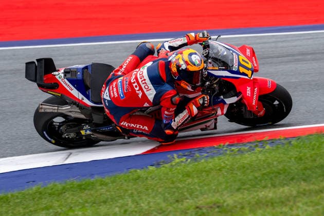 SPIELBERG, AUSTRIA - SEPTEMBER 18: Das Bild zeigt Luca Marini aus Italien vom Team Honda HRC Castrol während des Freien Trainings 1 der MotoGP Großer Preis von Österreich 2026 am RED BULL RING am 18. September, 2026 in SPIELBERG, ÖSTERREICH, STEIERMARK. SPIELBERG, AUSTRIA 18 SEPTEMBER: The picture shows Luca Marini from Italy, riding for Team Honda HRC Castrol, during Free Practice 1 of the 2026 MotoGP Austrian Grand Prix at the RED BULL RING on 18 September 2026 in SPIELBERG, AUSTRIA, STYRIA. Copyright: xIBEX.agencyx xGerdxSchifferlx