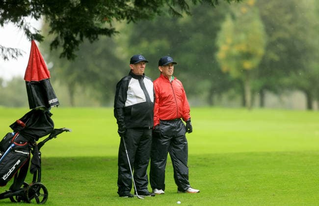 REPRO FREE *PRESS RELEASE NO REPRODUCTION FEE* EDITORIAL USE ONLY 2026 AIG All-Ireland Semi Finals, Ennis Golf Club, Clare 18 9 2026 Patrick Sweeney and Stephen Moore of Cobh Patrick Sweeney and Stephen Moore 18 9 2026  Copyright: xx BK1_8421