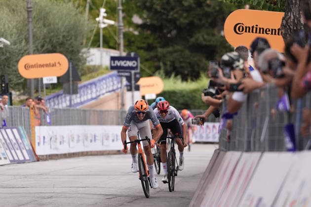 France s Kevin Vauquelin of Netcompany Ineos winner of the stage during the Giro d™Abruzzo, stage 4 from Silvi to Controguerra (182 km) - Abruzzo, Italy - Friday, September 18, 2026. - cycling.  Copyright: xMassimoxPaolone LaPressex