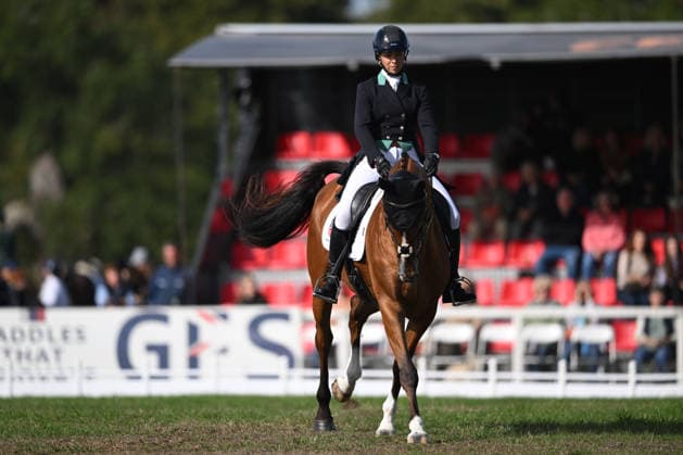 RECORD DATE NOT STATED 18th September 2026; Blenheim Palace, Woodstock, Oxfordshire, England; Blenheim Palace International Horse Trials, Day 2; The Preacher Man ridden by Coral Hardman of Great Britain during the dressage SimonxWest
