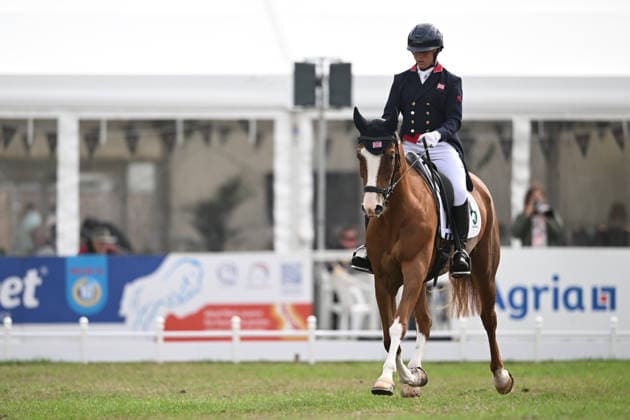 RECORD DATE NOT STATED 18th September 2026; Blenheim Palace, Woodstock, Oxfordshire, England; Blenheim Palace International Horse Trials, Day 2; Lenny ridden by Tom Bird of Great Britain during the dressage SimonxWest