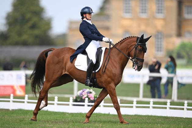 RECORD DATE NOT STATED 18th September 2026; Blenheim Palace, Woodstock, Oxfordshire, England; Blenheim Palace International Horse Trials, Day 2; The Ferryman ridden by Sophie Callard of Great Britain during the dressage SimonxWest