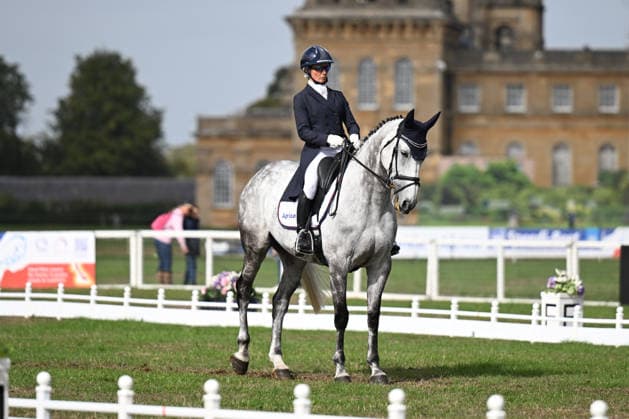 RECORD DATE NOT STATED 18th September 2026; Blenheim Palace, Woodstock, Oxfordshire, England; Blenheim Palace International Horse Trials, Day 2; Onceuponatime ridden by Sarah Ennis of Ireland during the dressage SimonxWest
