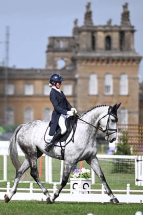 RECORD DATE NOT STATED 18th September 2026; Blenheim Palace, Woodstock, Oxfordshire, England; Blenheim Palace International Horse Trials, Day 2; Onceuponatime ridden by Sarah Ennis of Ireland during the dressage SimonxWest