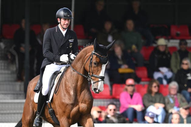 RECORD DATE NOT STATED 18th September 2026; Blenheim Palace, Woodstock, Oxfordshire, England; Blenheim Palace International Horse Trials, Day 2; Bart 18 ridden by Nicolai Aldinger of Germany during the dressage SimonxWest